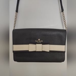 Kate Spade Black and White Bow Crossbody Bag
